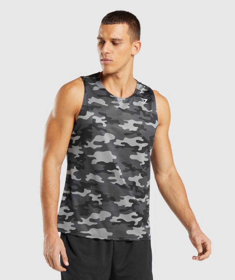 Podkoszulki Gymshark Arrival Męskie Camo | PL 780LVE